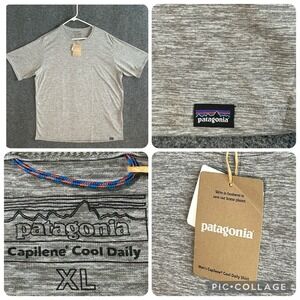 *NWT* Patagonia Mens XL Capilene Cool Daily Shirt ~ Feather Grey Quick Dry
